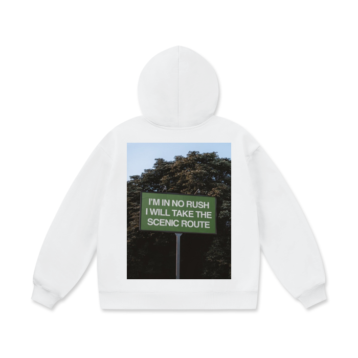 No Rush Hoodie - Oversize Heavyweight Fleece Hoodie - 460 GSM