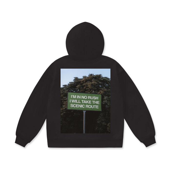 No Rush Hoodie - Oversize Heavyweight Fleece Hoodie - 460 GSM