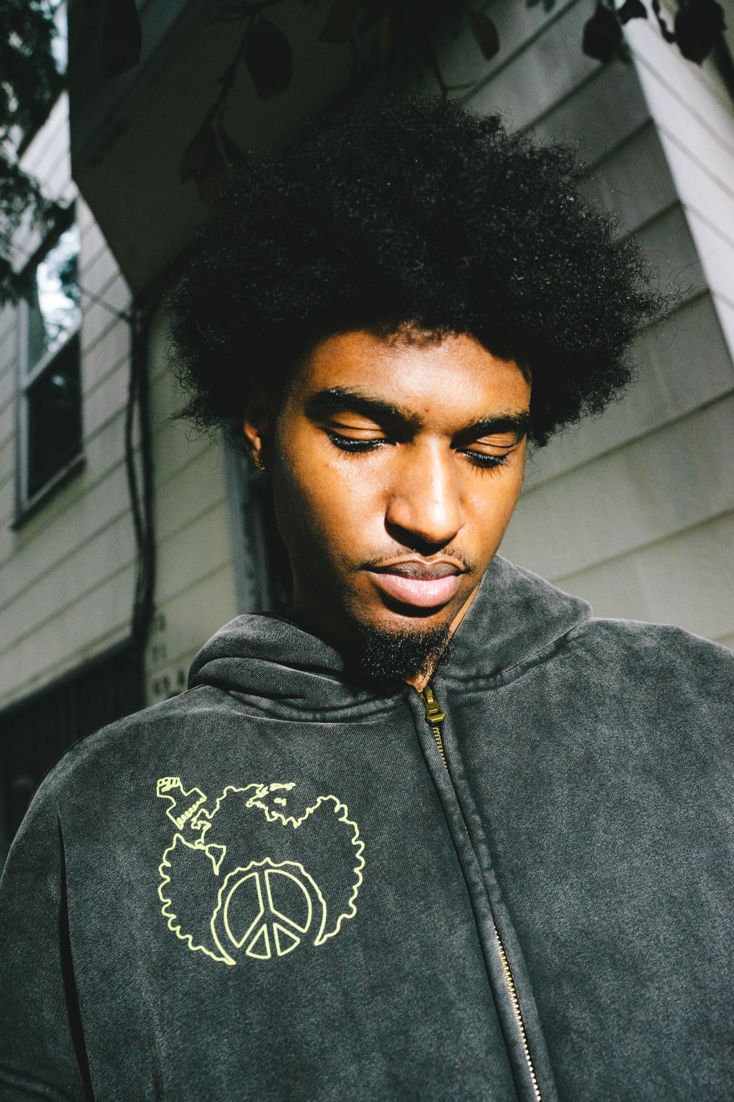 The Thrill - Streetwear Acid Washed Zip Fleece Hoodie Jacket - 360 GMS