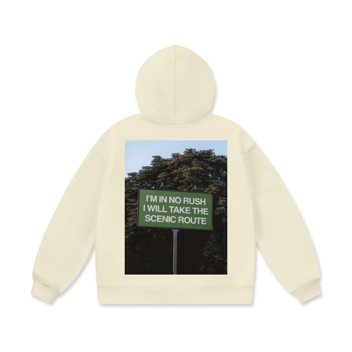 No Rush Hoodie - Oversize Heavyweight Fleece Hoodie - 460 GSM