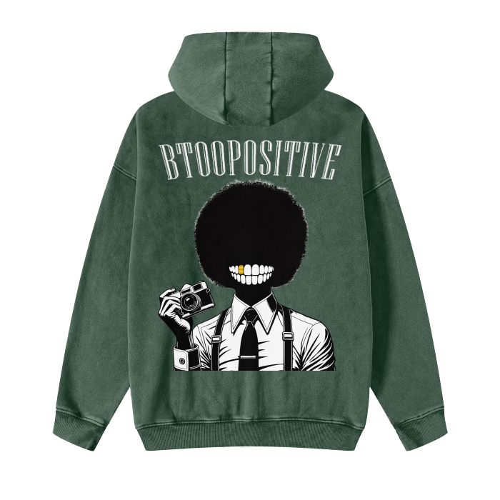 Say Cheese - Streetwear Acid Washed Zip Fleece Hoodie Jacket - 360 GMS