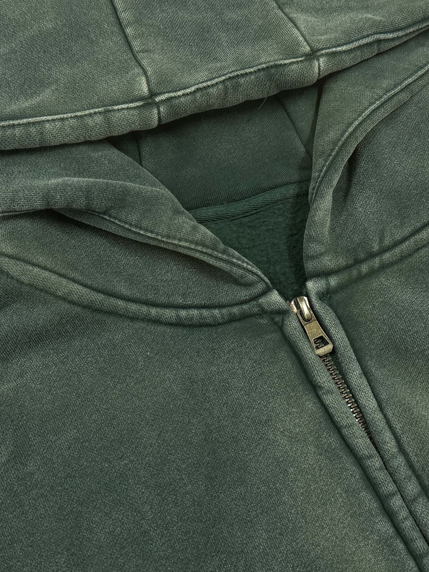 Say Cheese - Streetwear Acid Washed Zip Fleece Hoodie Jacket - 360 GMS